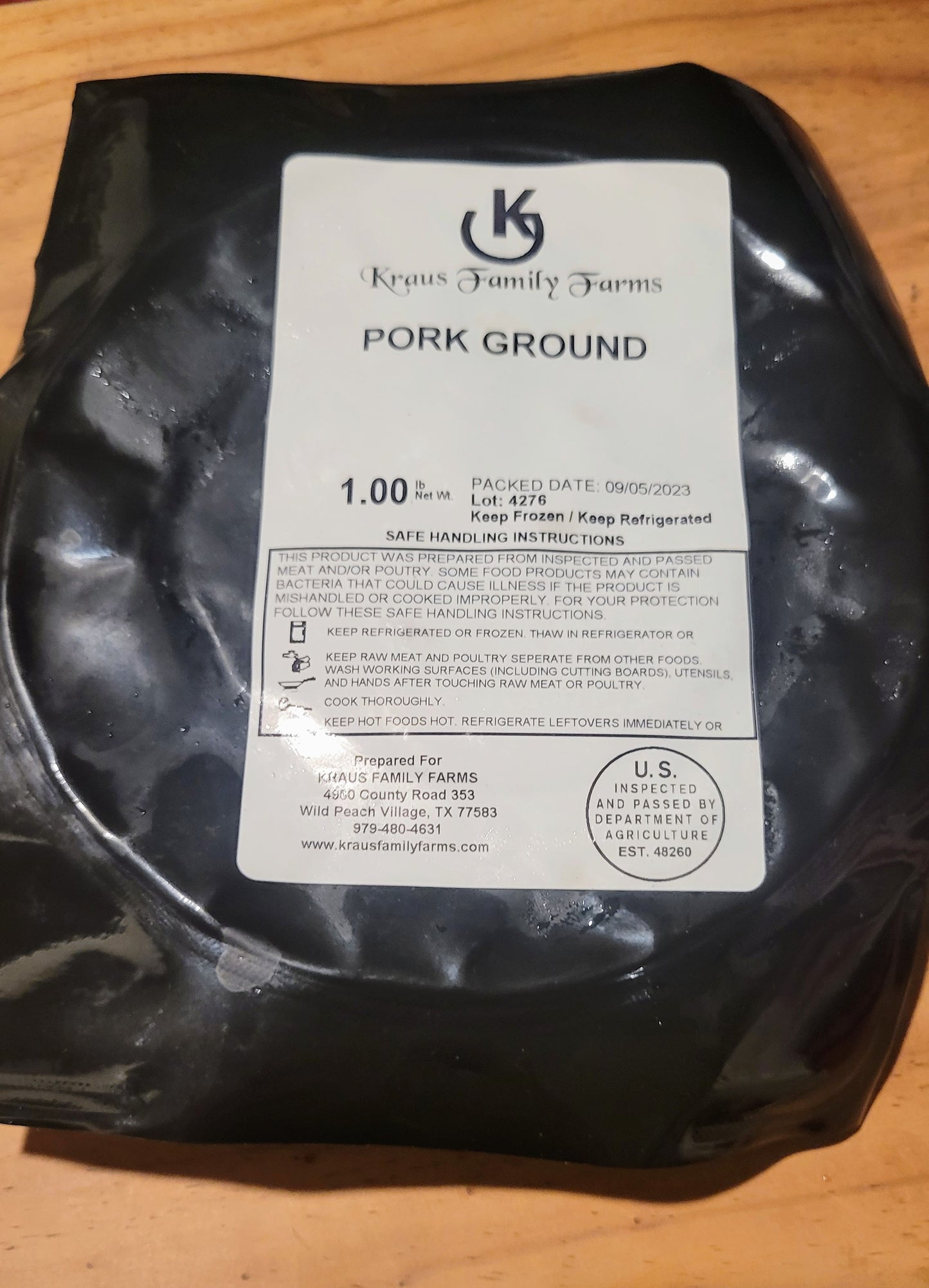 Ground Pork Unseasoned