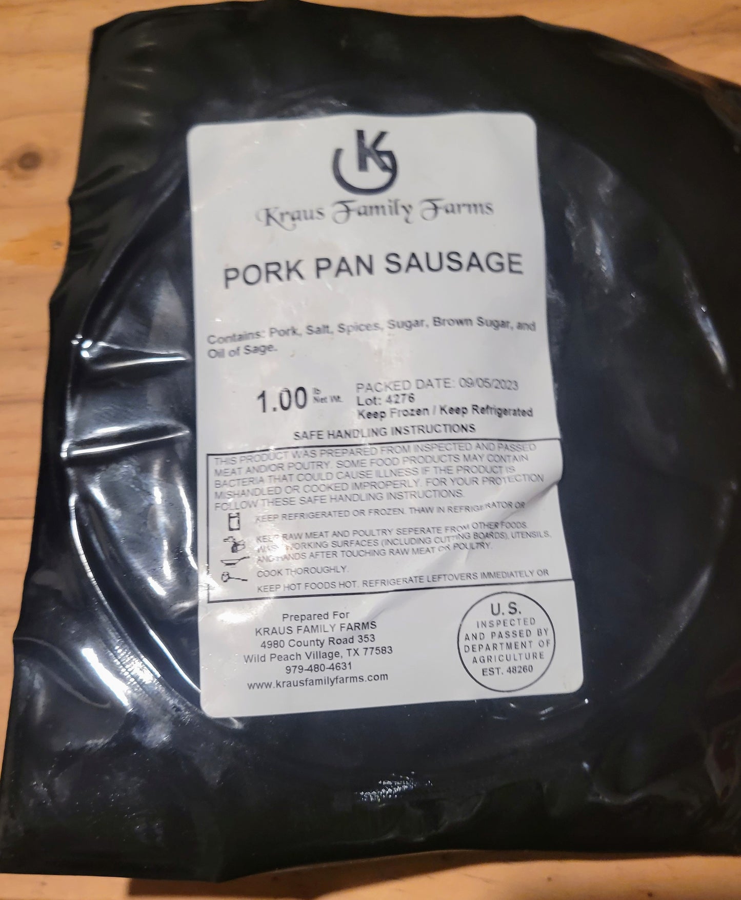 Ground Pork Breakfast Pan Sausage