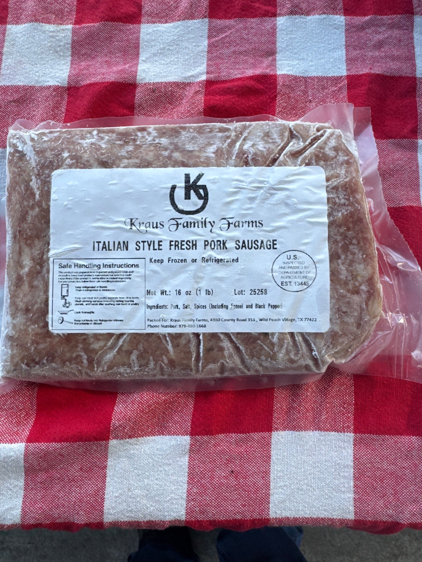 Ground Italian Pork Sausage